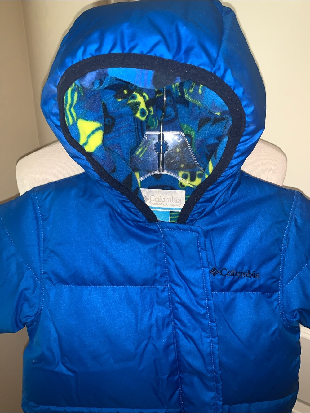 COLUMBIA BRAND NEW SIZE 6-12 MONTHS FLEECE LINED DOWN HOODED SNOWSUIT - Picture 2 of 9
